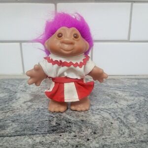 Authentic vintage DAM troll doll marked © DAM 1986 Made in Denmark.